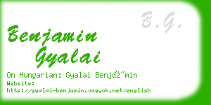 benjamin gyalai business card